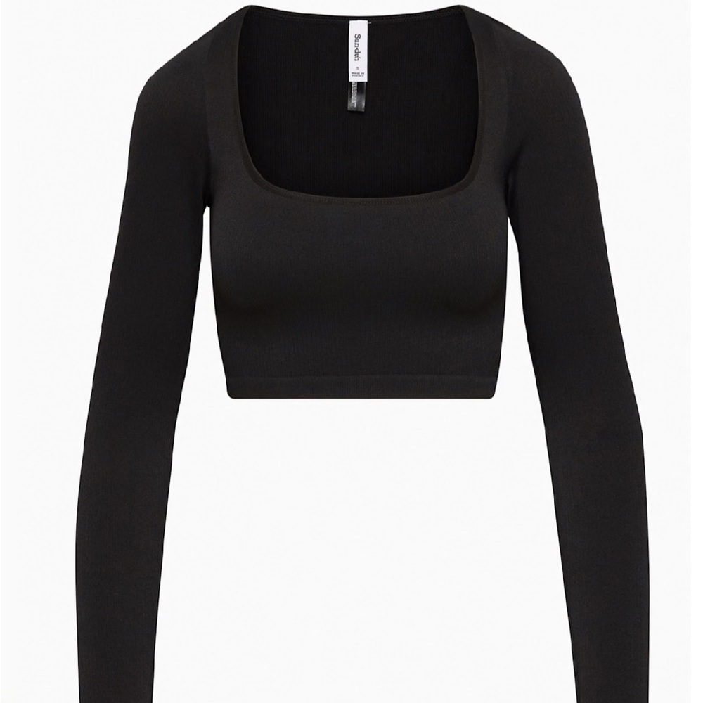 Aritzia seamless long sleeve crop top